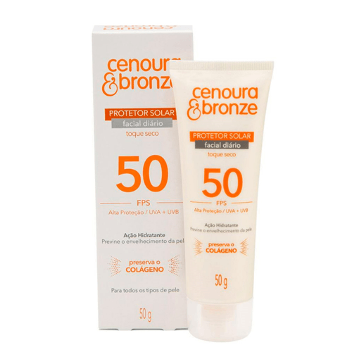 Protetor Solar Facial Cenoura e Bronze FPS 50 50g