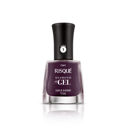 Esmalte Risqué Diamond Gel Calda de Blueberry Cremoso 9,5ml