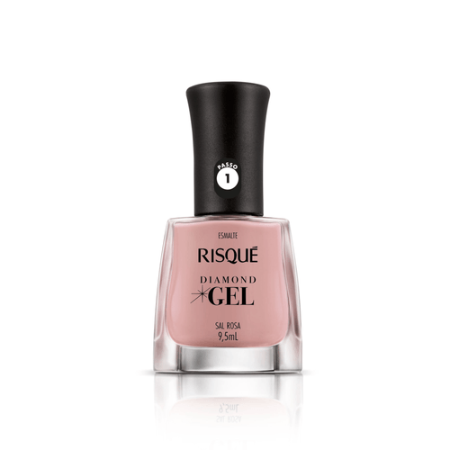 Esmalte Risqué Diamond Gel Sal Rosa Cremoso 9,5ml