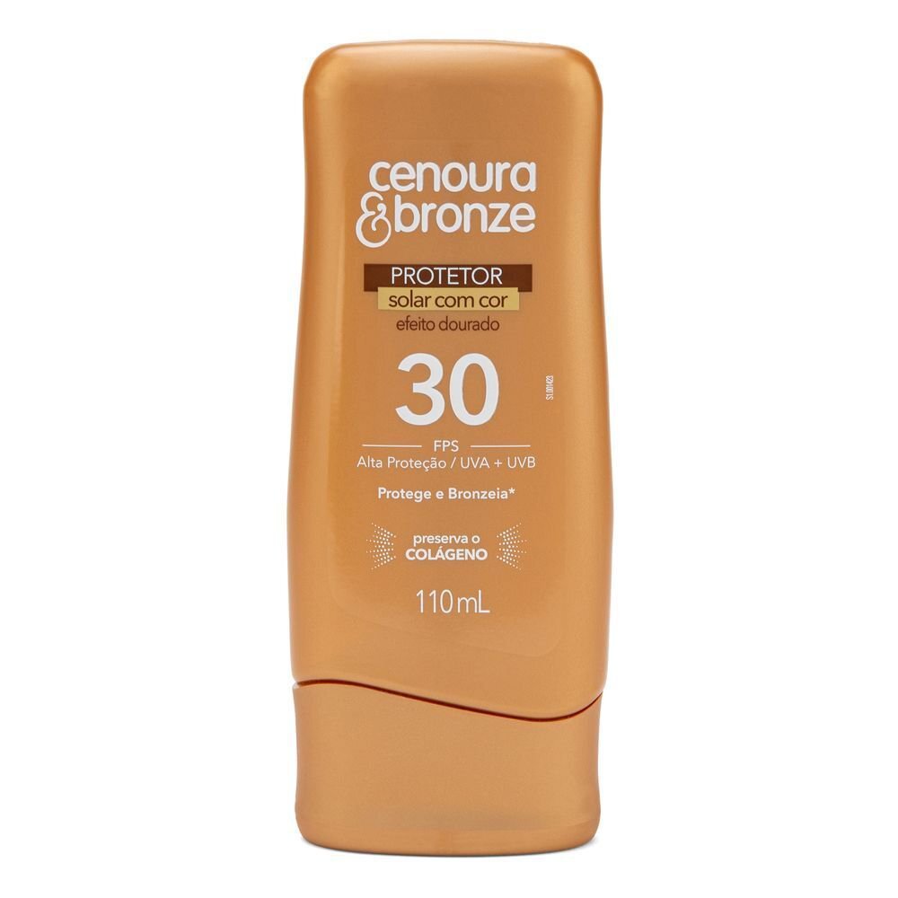 Protetor Solar com Cor FPS 30 Cenoura e Bronze 110ml