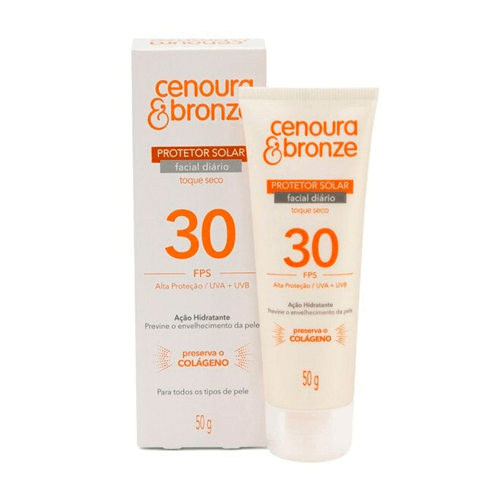 Protetor Solar Facial Cenoura E Bronze FPS 30 50g