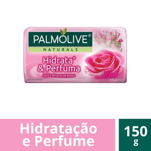Sabonete em Barra Hidrata & Perfuma Leite e Pétalas de Rosas Palmolive Naturals Envoltório 150g