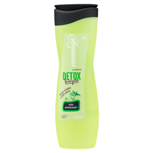 Shampoo Menta, Gengibre e Capim-Limão Monange Detox Terapia Frasco 325ml