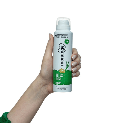 Desodorante Aerossol Antitranspirante Monange Feminino Detox Fresh 150ml