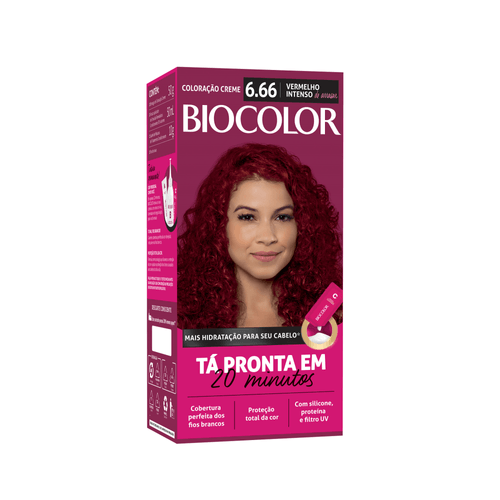 Tintura de Cabelo Biocolor Vermelho Intenso de Arrasar 6.66