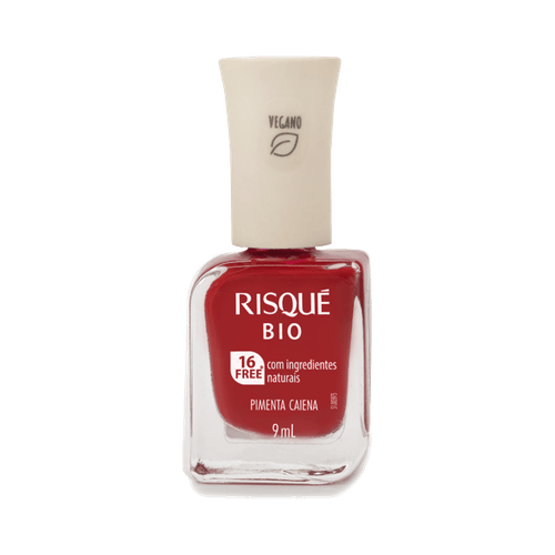 Esmalte Risqué Bio Vermelho Cremoso Pimenta Caiena 9ml