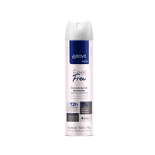 Desodorante Aerossol Feel Free com Magnésio 12h Above Men Zero 150ml Spray