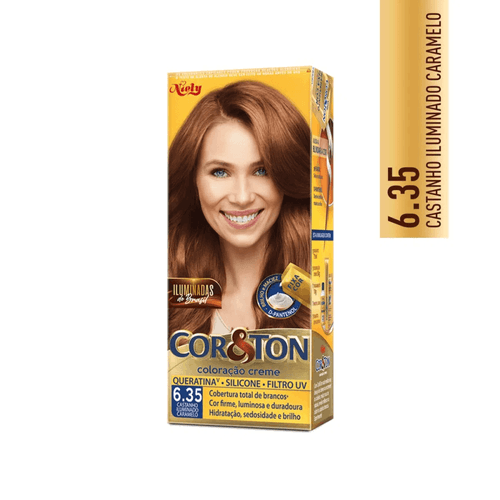 Coloração Cor&Ton 6.35 Castanho Iluminado Caramelo