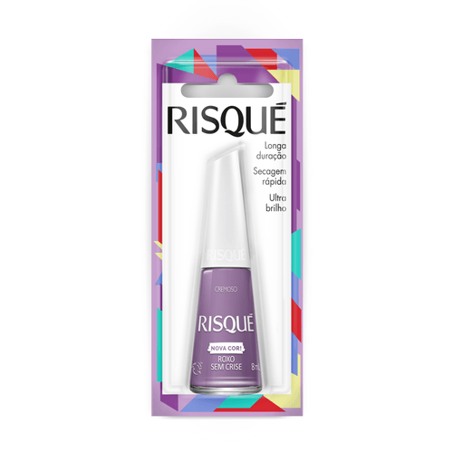 Esmalte Cremoso Ultrabrilho Roxo sem Crise Risqué Blister 8ml