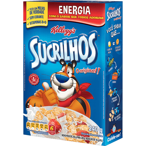 Cereal Matinal Original Flocos de Milho com Açúcar Kellogg's Sucrilhos Caixa 240g
