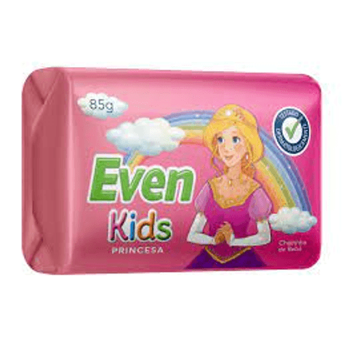 Sabonete Barra Cheirinho de Bebê Princesa Even Kids Envoltório 85g