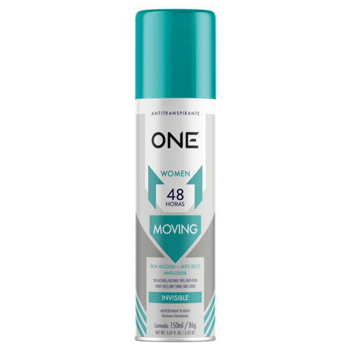 Antitranspirante Jato Seco Invisible Moving 48 Horas One Women 150ml Spray