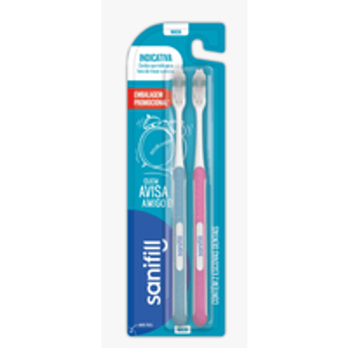 Escova Dental Sanifill Indicativa Macia Com 2 Unidades Preço Especial