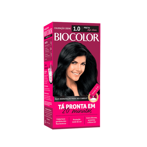 Tinta de Cabelo Biocolor Mini Kit Preto Fundamental 1.0