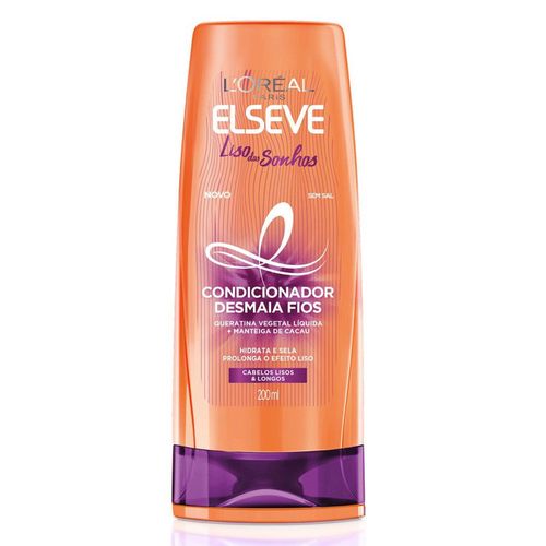 Condicionador L'Oréal Paris Elseve Liso Dos Sonhos, 200Ml