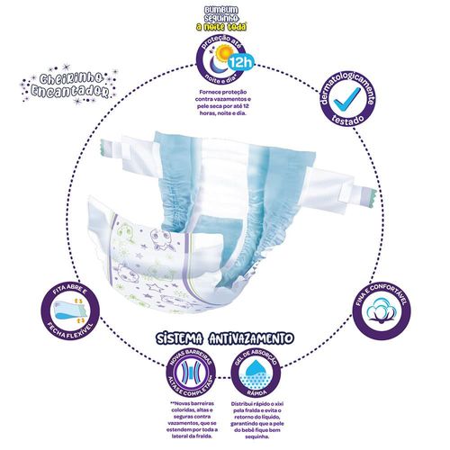 Fralda Descartável Infantil Cremer Magic Care M 4 a 9kg Pacote 26 Unidades