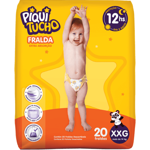 Fralda Piquitucho Mega XXG 20un