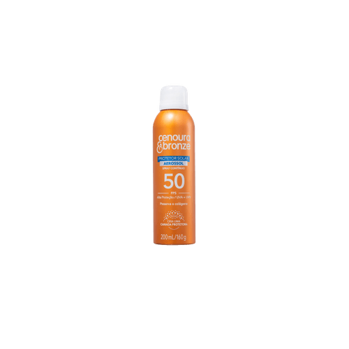 Protetor Solar Aerossol Cenoura e Bronze FPS 50 200ml
