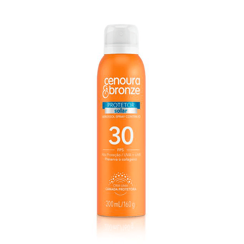 Protetor Solar Aerossol Cenoura e Bronze FPS 30 200ml