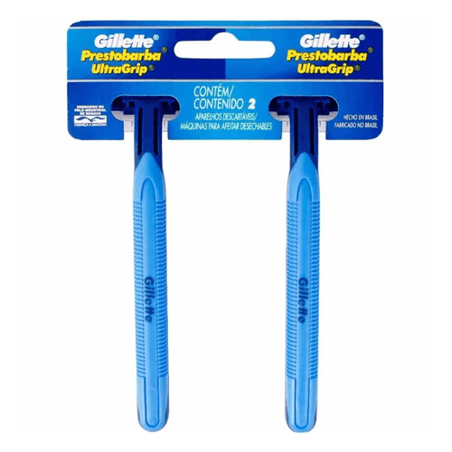Aparelho de Barbear Gillette Prestobarba UltraGrip Cabeça Fixa 2 unidades