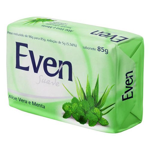 Sabonete Barra Aloe Vera e Menta Even Envoltório 85g