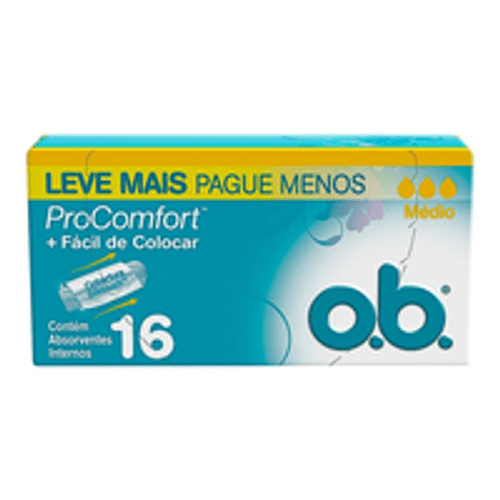 Absorvente Interno O.B. Sempre Livre ProComfort Médio Caixa 16 Unidades Leve Mais Pague Menos
