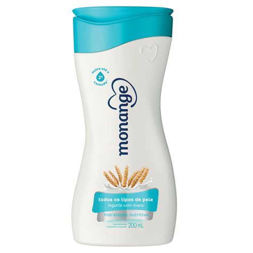 Desodorante Corporal Iogurte com Aveia 48h Monange Hidratação Essencial Frasco 200ml