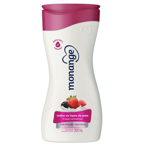 Desodorante Corporal Frutas Vermelhas 48h Monange Hidratação Essencial Frasco 200ml