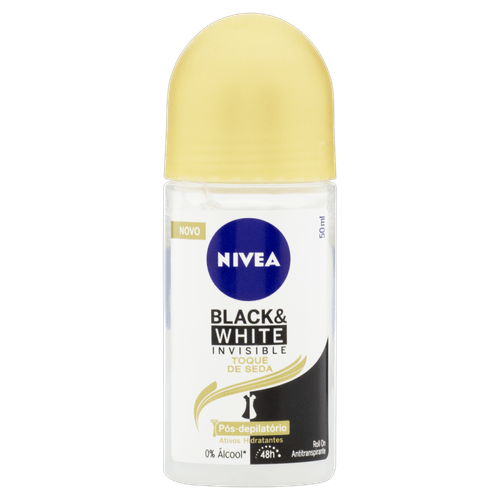 Antitranspirante Roll-On Toque de Seda 48h Nivea Invisible for Black & White 50ml