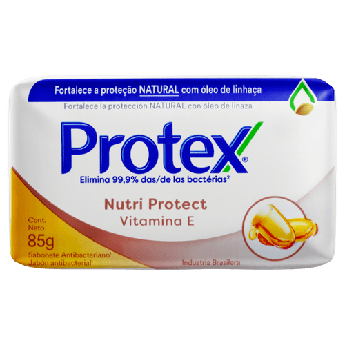 Sabonete em Barra Antibacteriano Protex Nutri Protect Vitamina E Envoltório 85g
