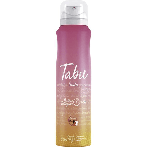 Desodorante Antitranspirante Aerossol Invisible Linda 48h Tabu 150ml Spray