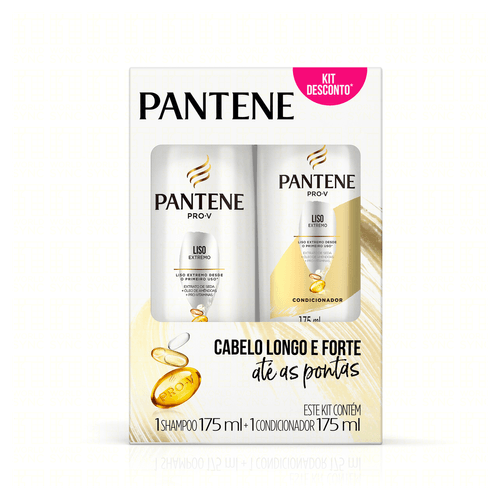 Kit Shampoo + Condicionador Pantene Pro-V Liso Extremo 175ml Cada