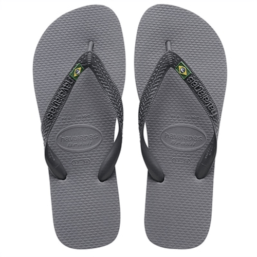 Chinelo Cinza Aço Brasil Havaianas n° 39/40