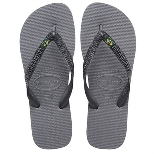 Chinelo Cinza Aço Brasil Havaianas n° 37/38