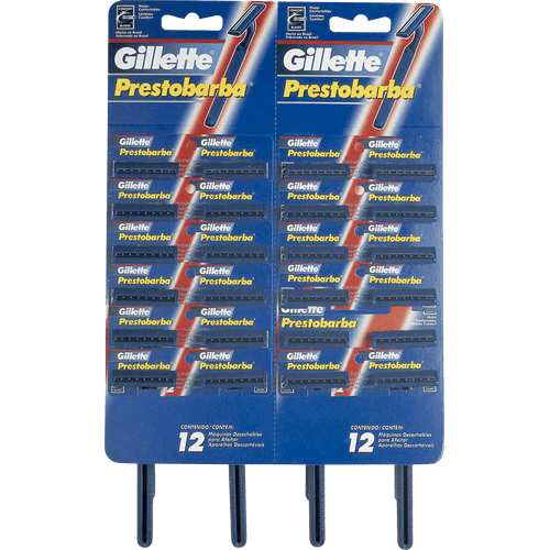 Aparelho Descartável para Barbear Gillette Prestobarba 12 Unidades