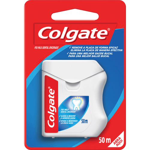 Fio Dental Encerado Colgate Cartela 50m