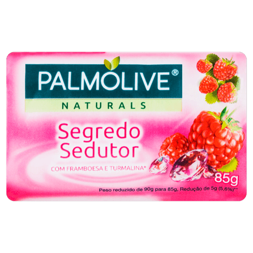 Sabonete em Barra Segredo Sedutor com Framboesa e Turmalina Palmolive Naturals Envoltório 85g