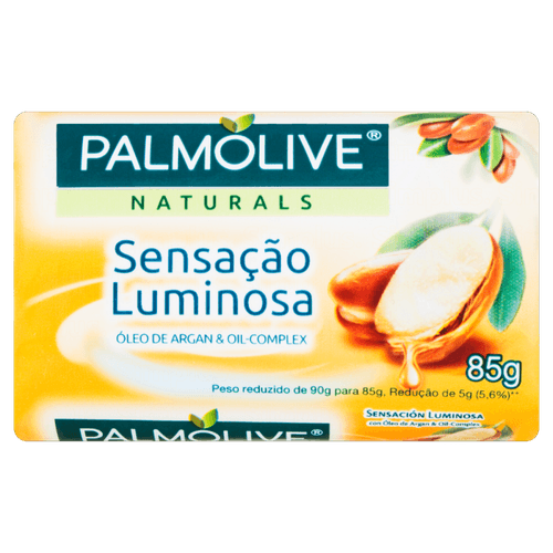 Sabonete em Barra Sensação Luminosa Óleo de Argan & Oil-Complex Palmolive Naturals Envoltório 85g