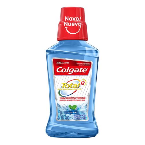 Enxaguante Bucal Antibacteriano Zero Álcool Clean Mint Colgate Total 12 Frasco 250ml
