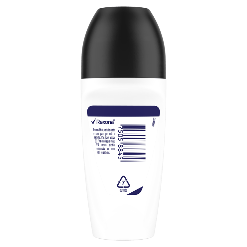 Antitranspirante Roll-On Antibacterial e Invisible 48h Rexona 50ml