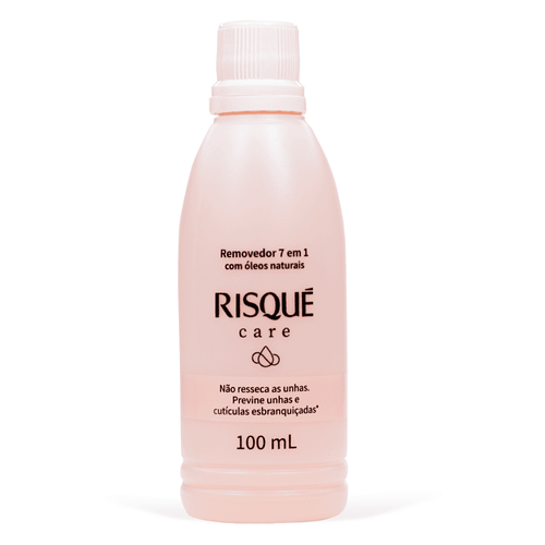 Removedor 7 em 1 de Esmalte com Óleos Naturais Risqué Care Frasco 100ml
