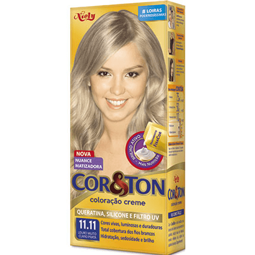 Coloração Niely Cor&Ton Louro Muito Claro Prata 11.11