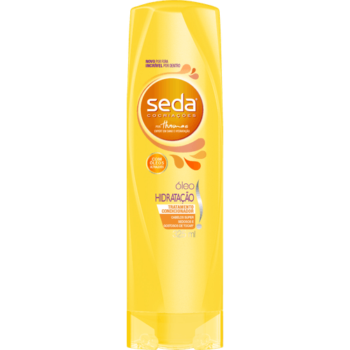 Condicionador com Vitamina E, Óleo de Argan e Proteína de Caxemira Seda Óleo Hidratação Frasco 325ml
