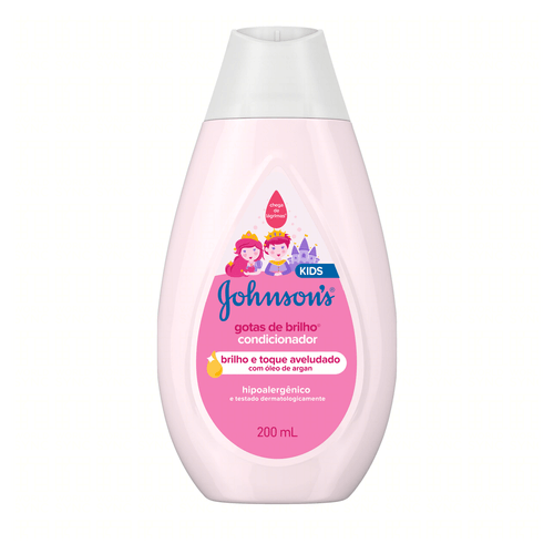 Condicionador com Óleo de Argan Johnson's Kids Gotas de Brilho Frasco 200ml