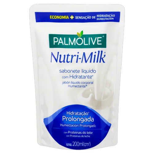 Sabonete Líquido Hidratante Palmolive Nutri-Milk Sachê 200ml Refil