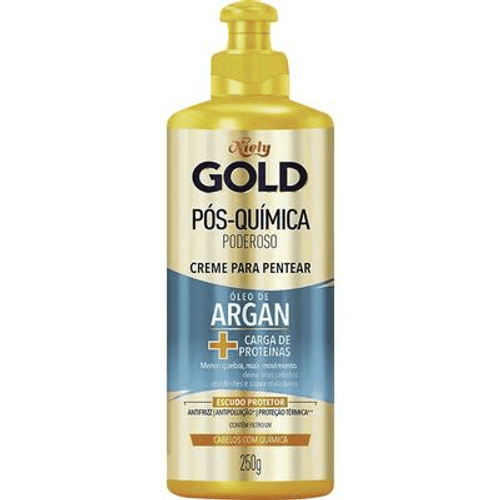 Creme Para Pentear Niely Gold Óleo De Argan Pós Química, 250G