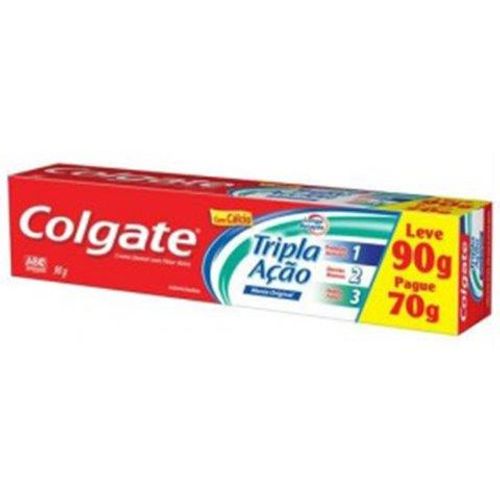 Creme Dental Colgate Tripla Ação Leve 90g Pague 70g