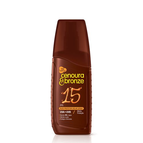 Protetor Solar Spray Óleo Fps 15 Cenoura &amp; Bronze Tri Complex Frasco 110ml