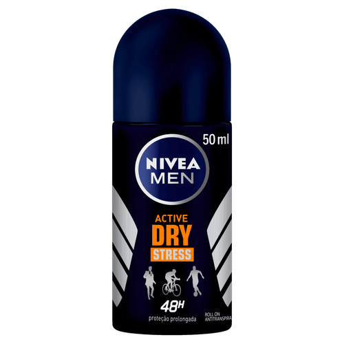 Desodorante Antitranspirante Roll-On 48h Nivea Men Active Dry Stress 50ml
