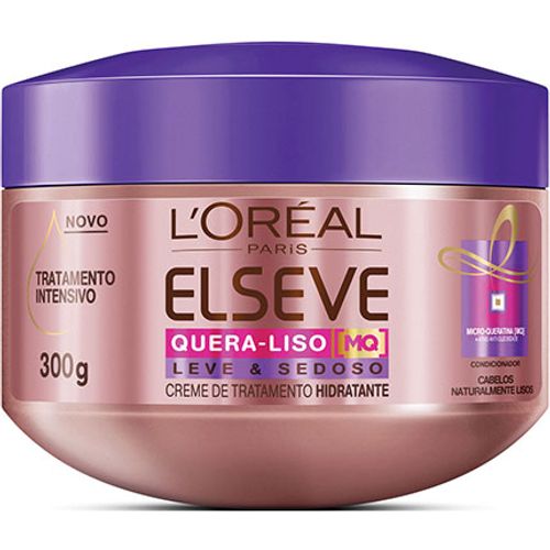 Creme De Tratamento Elseve Quera-liso Leve E Solto 300g Loreal Paris